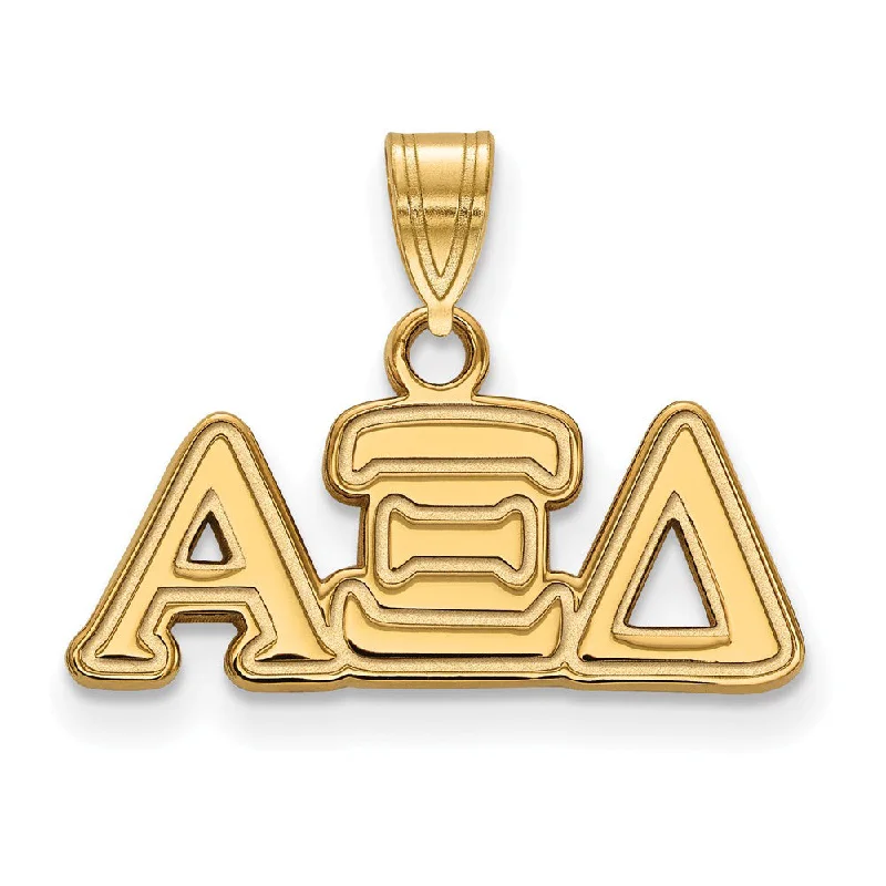 Retro - Inspired Art Deco - Patterned Pendant in Silver for Vintage Lovers14K Plated Silver Alpha Xi Delta Small Greek Letters Pendant Retro - Inspired Art Deco - Patterned Pendant in Silver for Vintage Lovers14K Plated Silver Alpha Xi Delta Small Greek Letters Pendant