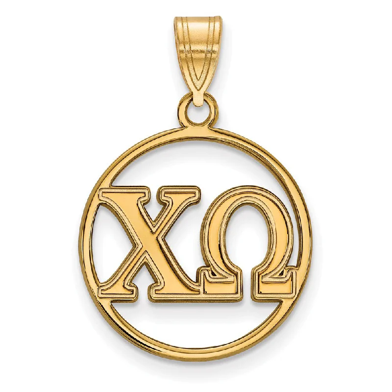 Antique - Brass - Finished Compass Pendant for Travelers and Explorers14K Plated Silver Chi Omega Small Circle Pendant Antique - Brass - Finished Compass Pendant for Travelers and Explorers14K Plated Silver Chi Omega Small Circle Pendant