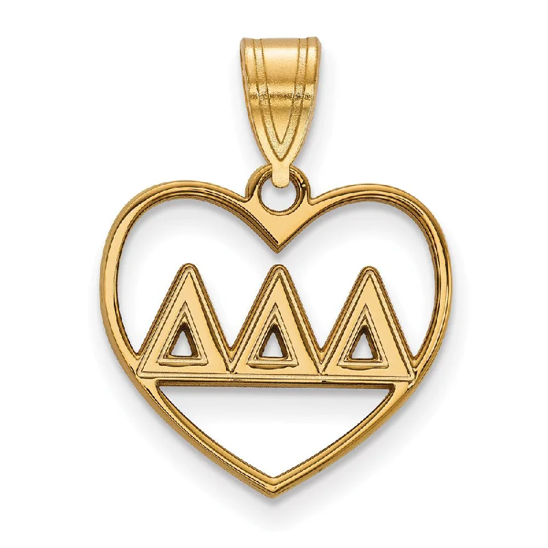 3D - Printed Polymer Clay Animal - Print Pendant for a Fun and Quirky Accessory14K Plated Silver Delta Delta Delta Heart Greek Letters Pendant 3D - Printed Polymer Clay Animal - Print Pendant for a Fun and Quirky Accessory14K Plated Silver Delta Delta Delta Heart Greek Letters Pendant