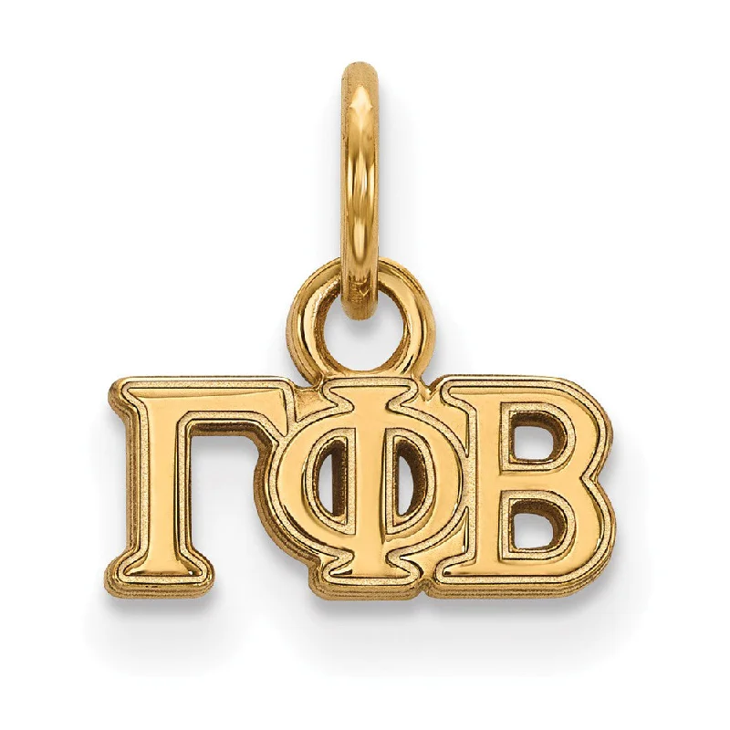 Retro - Inspired Art Deco - Patterned Pendant in Silver for Vintage Lovers14K Gold Plated Silver Gamma Phi Beta XS (Tiny) Greek Letters Charm Retro - Inspired Art Deco - Patterned Pendant in Silver for Vintage Lovers14K Gold Plated Silver Gamma Phi Beta XS (Tiny) Greek Letters Charm