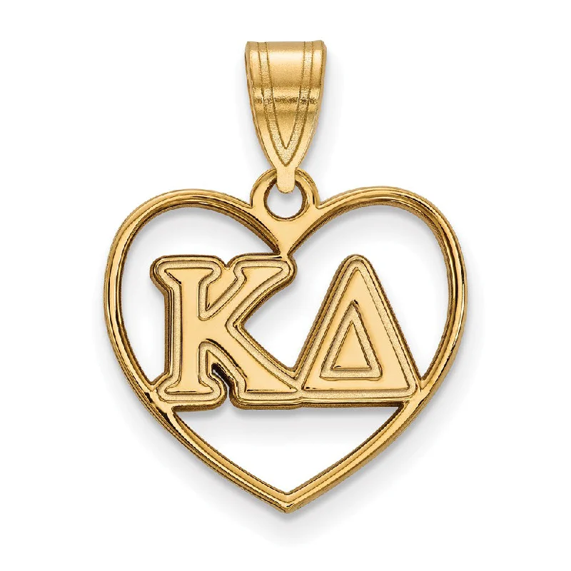 Military - Inspired Dog Tag Pendant with Engraved Service Numbers14K Plated Silver Kappa Delta Heart Greek Letters Pendant Military - Inspired Dog Tag Pendant with Engraved Service Numbers14K Plated Silver Kappa Delta Heart Greek Letters Pendant
