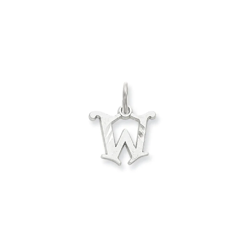 Hypoallergenic Titanium Infinity Symbol Pendant for Sensitive Skin14k White Gold, Isabelle Collection, Mini Letter W Initial Charm Hypoallergenic Titanium Infinity Symbol Pendant for Sensitive Skin14k White Gold, Isabelle Collection, Mini Letter W Initial Charm