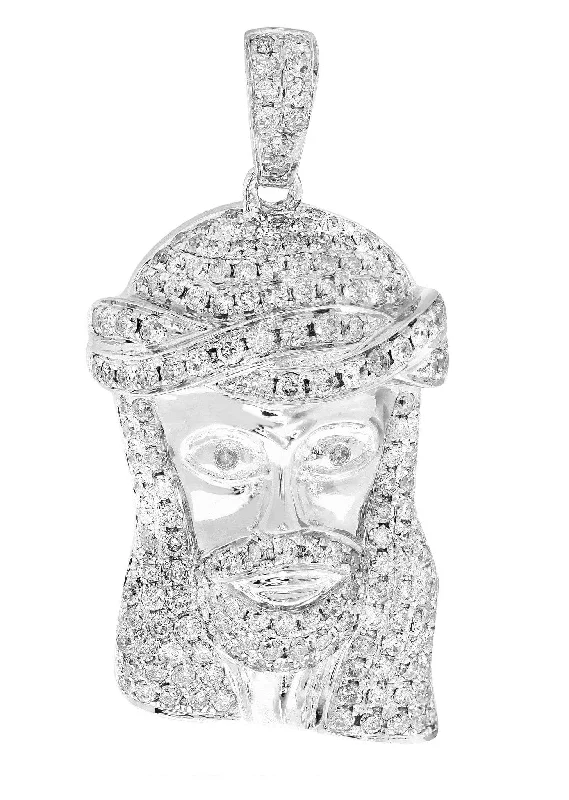 Initial letter pendants for personalized necklacesDiamond Jesus Piece | 16.83 Grams | 2.23 Carats