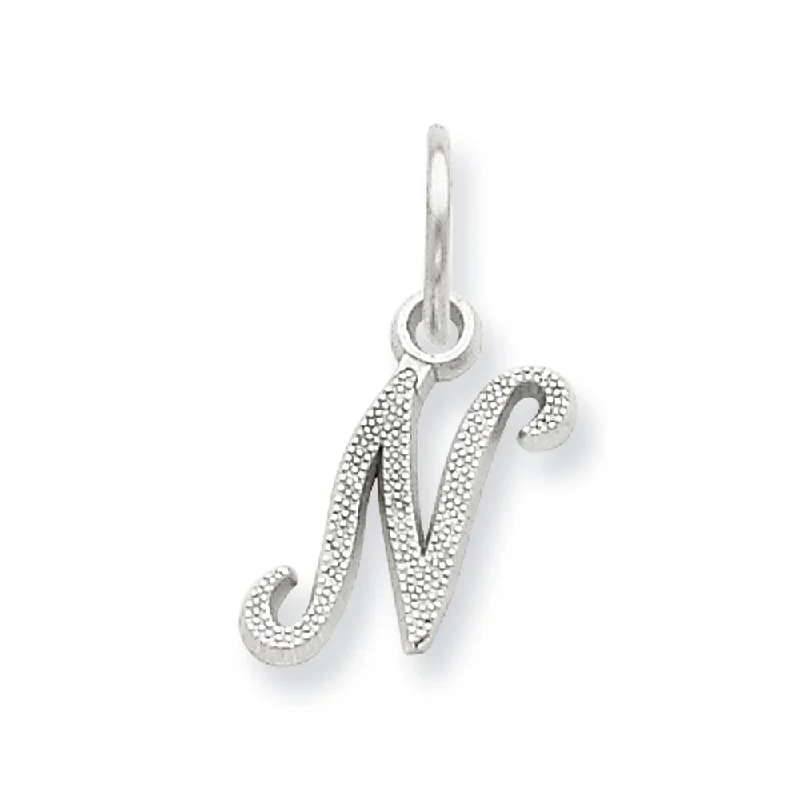 Hand - Carved Jade Buddha Pendant for Spiritual and Cultural Significance14k White Gold, Sadie Collection, Mini Satin Script Initial N Charm Hand - Carved Jade Buddha Pendant for Spiritual and Cultural Significance14k White Gold, Sadie Collection, Mini Satin Script Initial N Charm