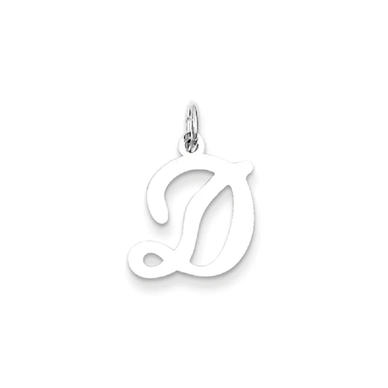 Military - Inspired Dog Tag Pendant with Engraved Service Numbers14k White Gold, Sophia Collection, Small Script Initial D Pendant Military - Inspired Dog Tag Pendant with Engraved Service Numbers14k White Gold, Sophia Collection, Small Script Initial D Pendant