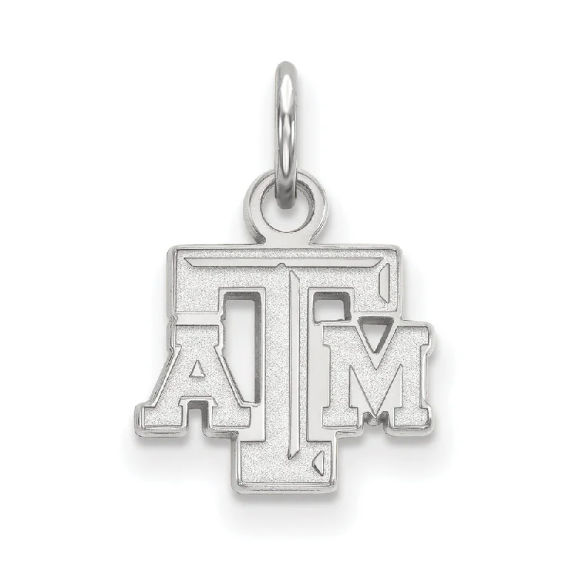 Handmade Leather - Wrapped Crystal Pendant for a Bohemian Aesthetic14k White Gold Texas A&M U. XS (Tiny) Fancy 'TAM' Charm or Pendant Handmade Leather - Wrapped Crystal Pendant for a Bohemian Aesthetic14k White Gold Texas A&M U. XS (Tiny) Fancy 'TAM' Charm or Pendant