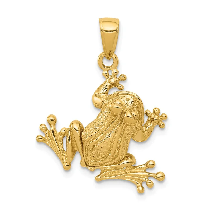 Gothic - Style Skull Pendant with Red Enamel Accents for Alternative Fashion14k Yellow Gold Articulated 3D Frog Pendant Gothic - Style Skull Pendant with Red Enamel Accents for Alternative Fashion14k Yellow Gold Articulated 3D Frog Pendant
