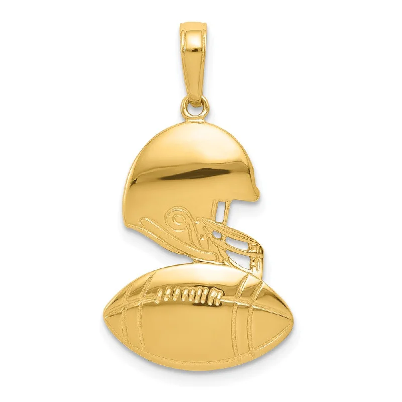 Water - Resistant Stainless Steel Diving - Themed Pendant for Divers14k Yellow Gold Football and Helmet Pendant Water - Resistant Stainless Steel Diving - Themed Pendant for Divers14k Yellow Gold Football and Helmet Pendant