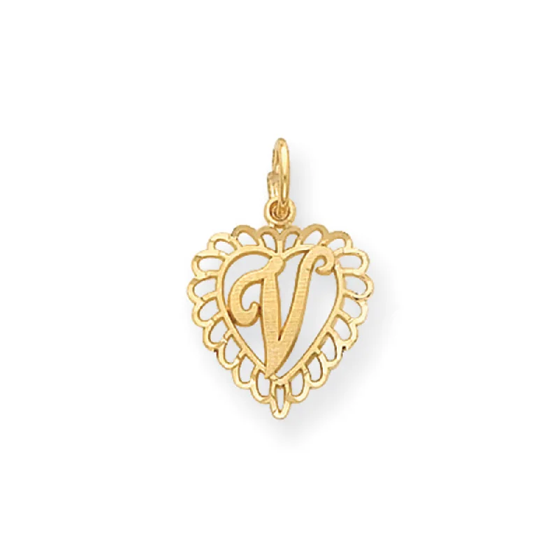 Gothic - Style Skull Pendant with Red Enamel Accents for Alternative Fashion14k Yellow Gold, Grace Collection, Satin Heart Initial V Pendant, 15mm Gothic - Style Skull Pendant with Red Enamel Accents for Alternative Fashion14k Yellow Gold, Grace Collection, Satin Heart Initial V Pendant, 15mm