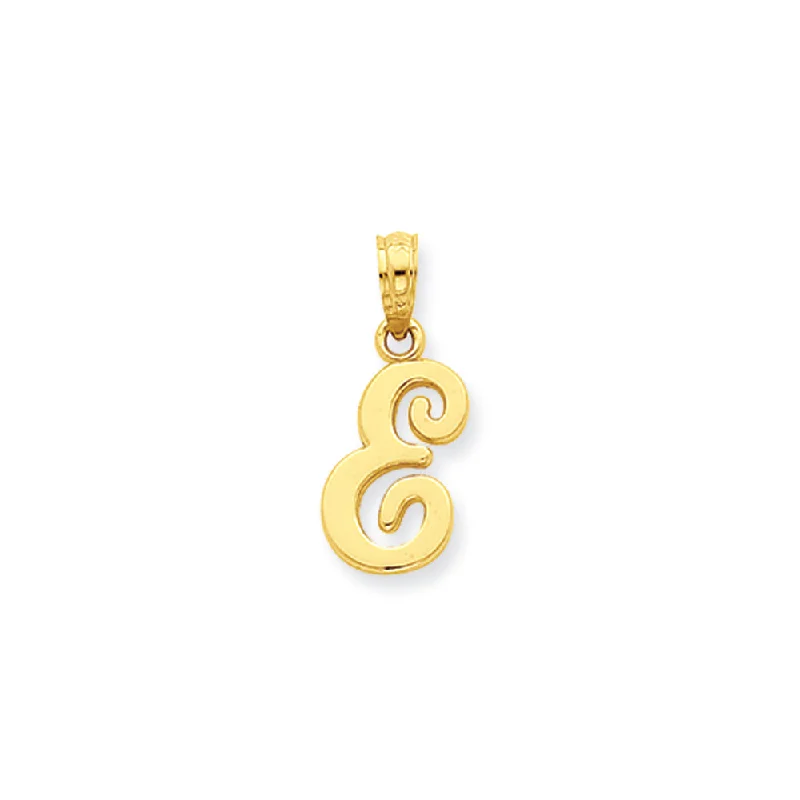 Customized Birthstone Pendant with Engraved Name for a Personalized Touch14k Yellow Gold, Mimi Collection, Small Script Initial E Pendant Customized Birthstone Pendant with Engraved Name for a Personalized Touch14k Yellow Gold, Mimi Collection, Small Script Initial E Pendant