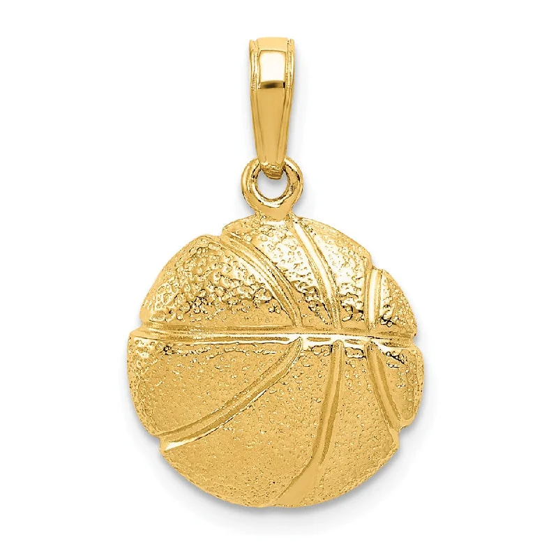 Enamel - Painted Owl Pendant in Vibrant Colors for a Playful Look14k Yellow Gold Polished and Textured Basketball Pendant, 14mm Enamel - Painted Owl Pendant in Vibrant Colors for a Playful Look14k Yellow Gold Polished and Textured Basketball Pendant, 14mm