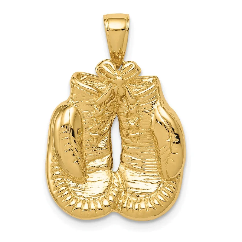 18K Gold - Plated Angel Wing Pendant for a Symbolic and Elegant Accessory14k Yellow Gold Polished Boxing Gloves Pendant 18K Gold - Plated Angel Wing Pendant for a Symbolic and Elegant Accessory14k Yellow Gold Polished Boxing Gloves Pendant