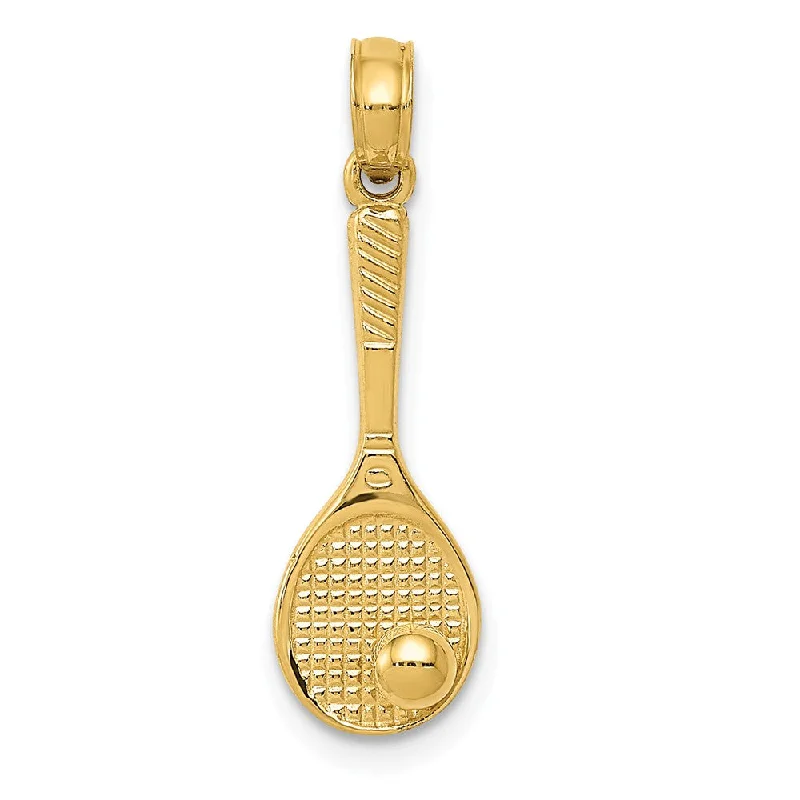 3D - Printed Polymer Clay Animal - Print Pendant for a Fun and Quirky Accessory14k Yellow Gold Small 3D Tennis Racquet and Ball Pendant 3D - Printed Polymer Clay Animal - Print Pendant for a Fun and Quirky Accessory14k Yellow Gold Small 3D Tennis Racquet and Ball Pendant