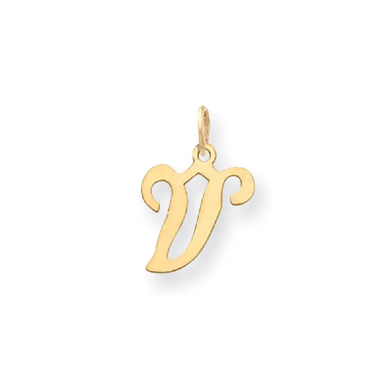 Glow - in - the - Dark Starry Sky Pendant for Nighttime Adventures14k Yellow Gold, Sophia Collection, Small Script Initial V Pendant Glow - in - the - Dark Starry Sky Pendant for Nighttime Adventures14k Yellow Gold, Sophia Collection, Small Script Initial V Pendant