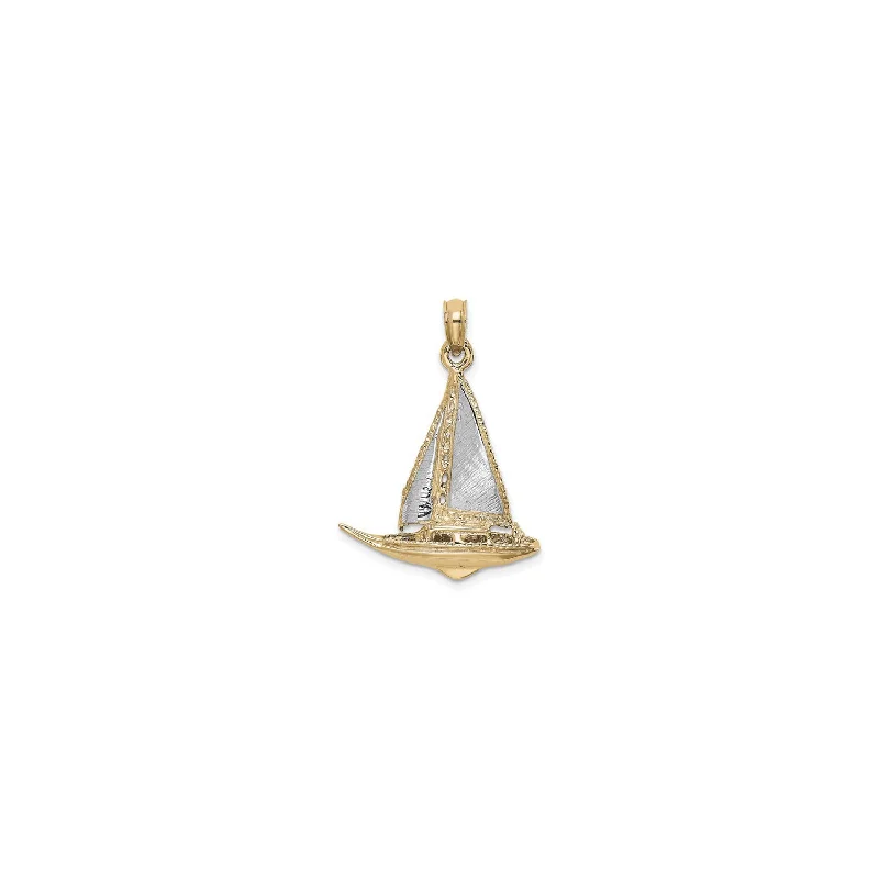 Customized Birthstone Pendant with Engraved Name for a Personalized TouchBrushed Finish Sailboat Pendant (14K) Customized Birthstone Pendant with Engraved Name for a Personalized TouchBrushed Finish Sailboat Pendant (14K)