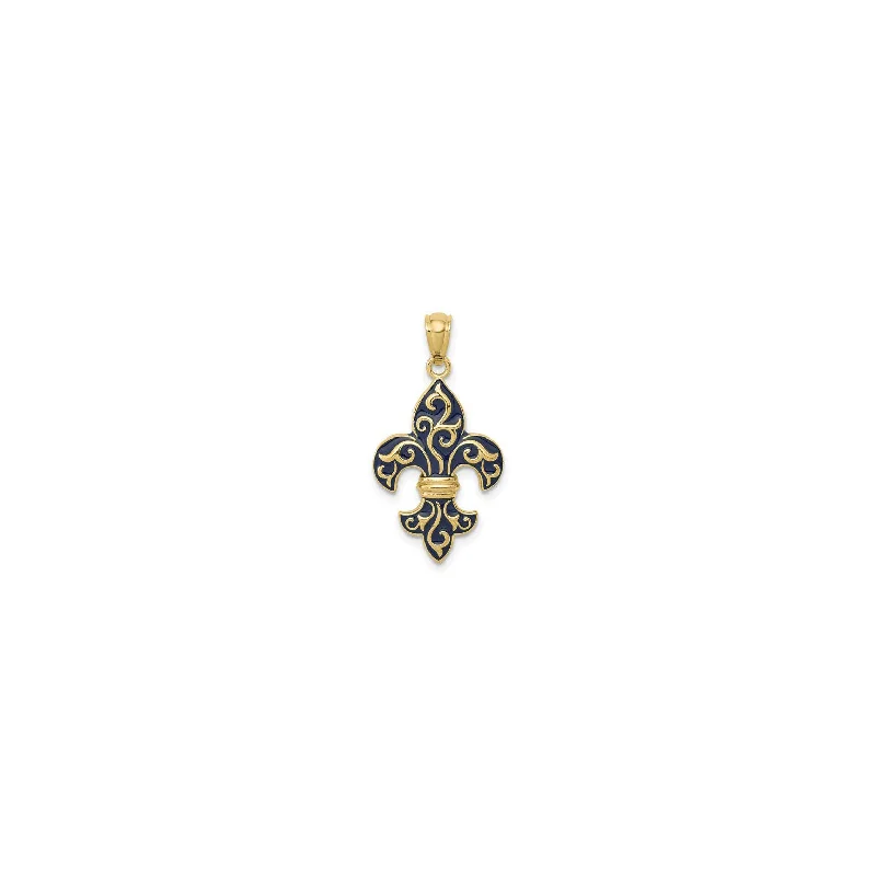 Gothic - Style Skull Pendant with Red Enamel Accents for Alternative FashionDark-Colored Enamel Fleur De Lis Pendant (14K) Gothic - Style Skull Pendant with Red Enamel Accents for Alternative FashionDark-Colored Enamel Fleur De Lis Pendant (14K)