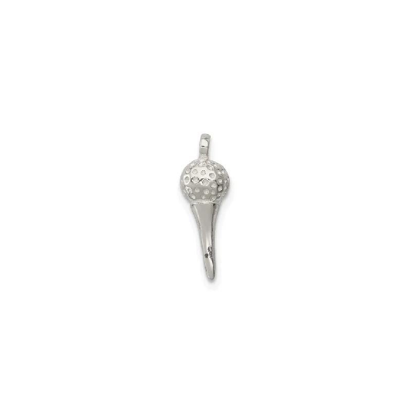 Custom coordinates pendants for travel memoriesGolf Ball and Tee Pendant (Silver) Custom coordinates pendants for travel memoriesGolf Ball and Tee Pendant (Silver)