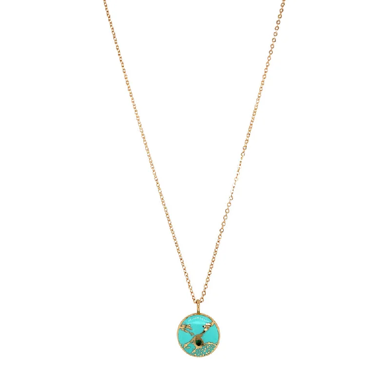 Diamond-studded pendants for anniversariesEmerald & Enamel Necklace - "Chime of Memories #7" Diamond-studded pendants for anniversariesEmerald & Enamel Necklace - "Chime of Memories #7"