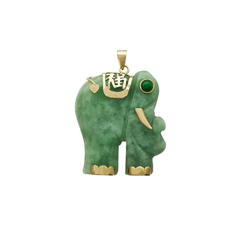 Rhinestone - Encrusted Crown Pendant for Little Girls' Dress - UpGreen-Eye "Fortune & Happiness" Ornament Elephant Jade Pendant (14K) Rhinestone - Encrusted Crown Pendant for Little Girls' Dress - UpGreen-Eye "Fortune & Happiness" Ornament Elephant Jade Pendant (14K)