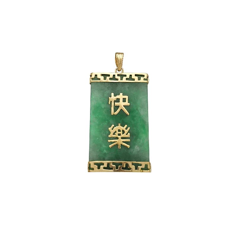 Water - Resistant Stainless Steel Diving - Themed Pendant for Divers"Happiness" Jade Pendant (14K) Water - Resistant Stainless Steel Diving - Themed Pendant for Divers"Happiness" Jade Pendant (14K)
