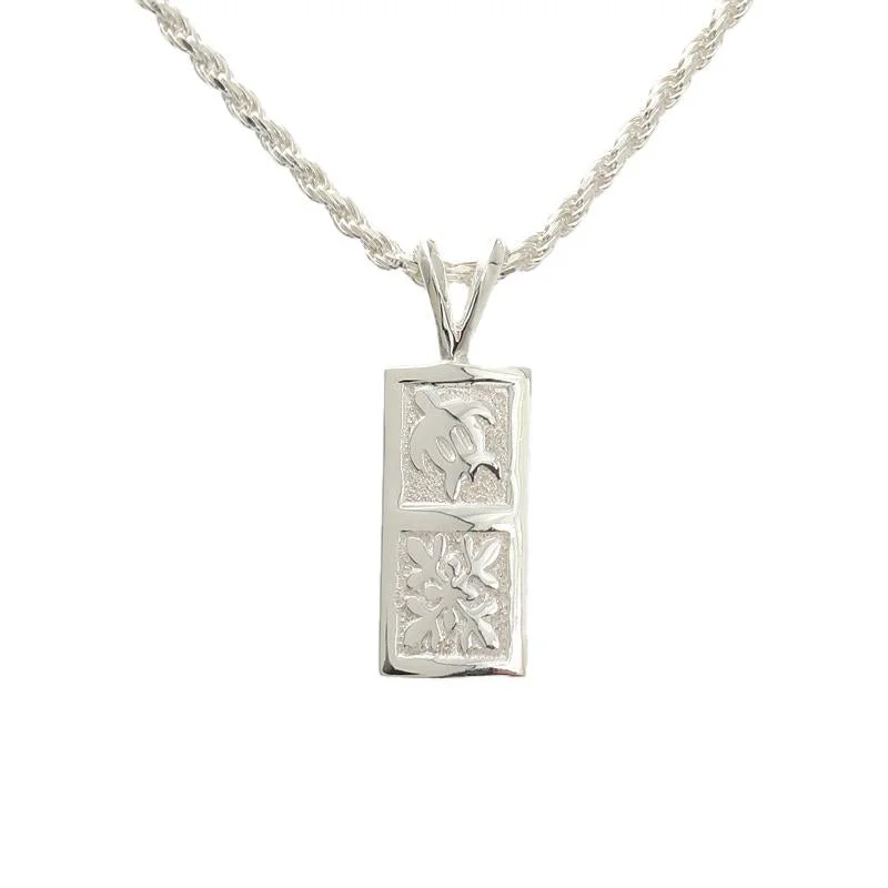Minimalist geometric pendants for everyday wearSterling Silver Honu (Hawaiian Turtle) and Quilt Vertical Pendant 8mm (Chain Sold Separately) Minimalist geometric pendants for everyday wearSterling Silver Honu (Hawaiian Turtle) and Quilt Vertical Pendant 8mm (Chain Sold Separately)