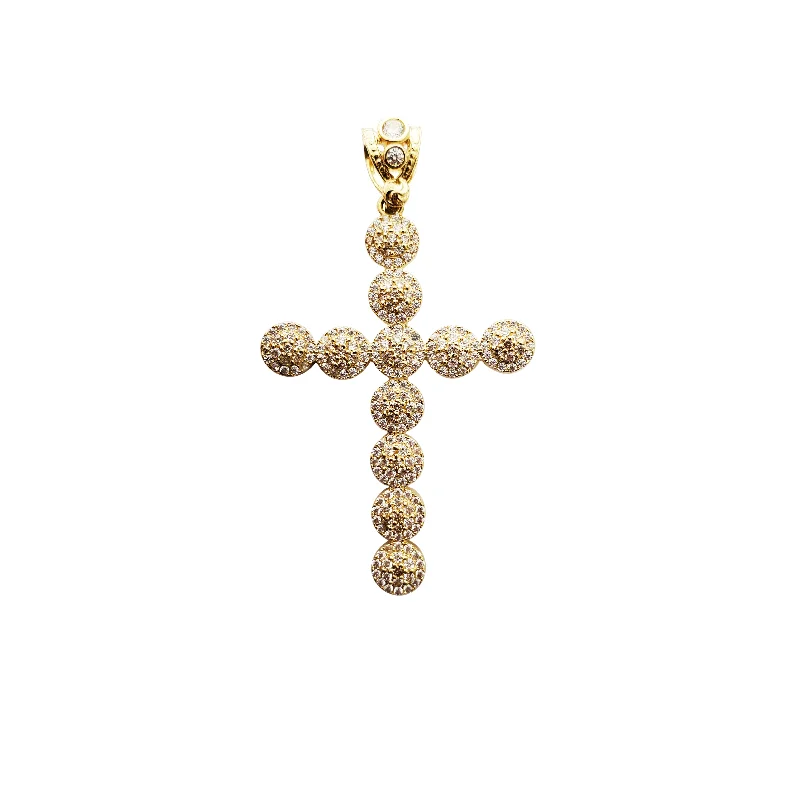Pearl - Embellished Floral Pendant for a Feminine and Romantic LookIced-Out Cross Pendant (14K) Pearl - Embellished Floral Pendant for a Feminine and Romantic LookIced-Out Cross Pendant (14K)