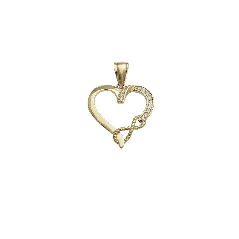 Magnetic - Locking Pendant with Hidden Compartment for Secret MessagesInfinity Knot Heart CZ Pendant (14K) Magnetic - Locking Pendant with Hidden Compartment for Secret MessagesInfinity Knot Heart CZ Pendant (14K)