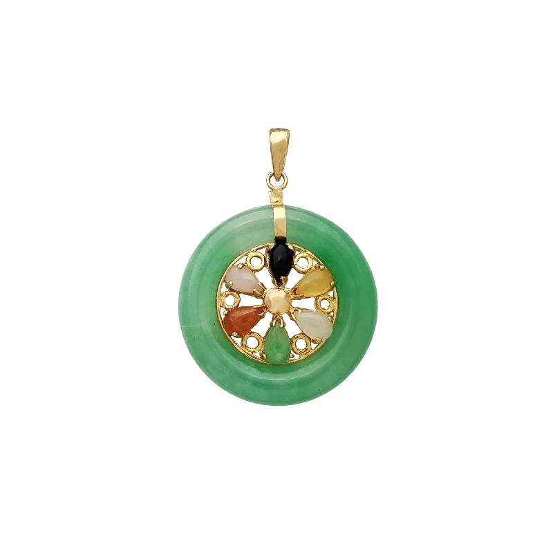 Glow - in - the - Dark Starry Sky Pendant for Nighttime AdventuresMulti-Color Flower Halo Jade Pendant (14K) Glow - in - the - Dark Starry Sky Pendant for Nighttime AdventuresMulti-Color Flower Halo Jade Pendant (14K)