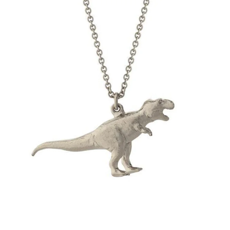 Custom engraved pendants for special occasionsSterling Silver Necklace - "Tyrannosaurus Rex"