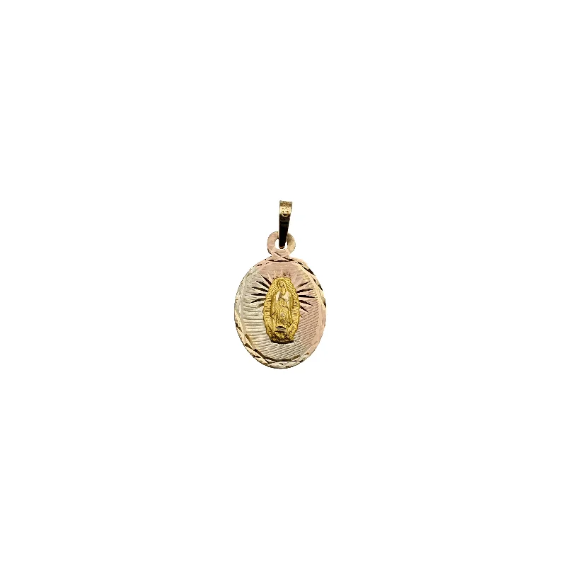 Glow - in - the - Dark Starry Sky Pendant for Nighttime AdventuresOval Shape Tricolor Guadalupe Pendant (14K) Glow - in - the - Dark Starry Sky Pendant for Nighttime AdventuresOval Shape Tricolor Guadalupe Pendant (14K)