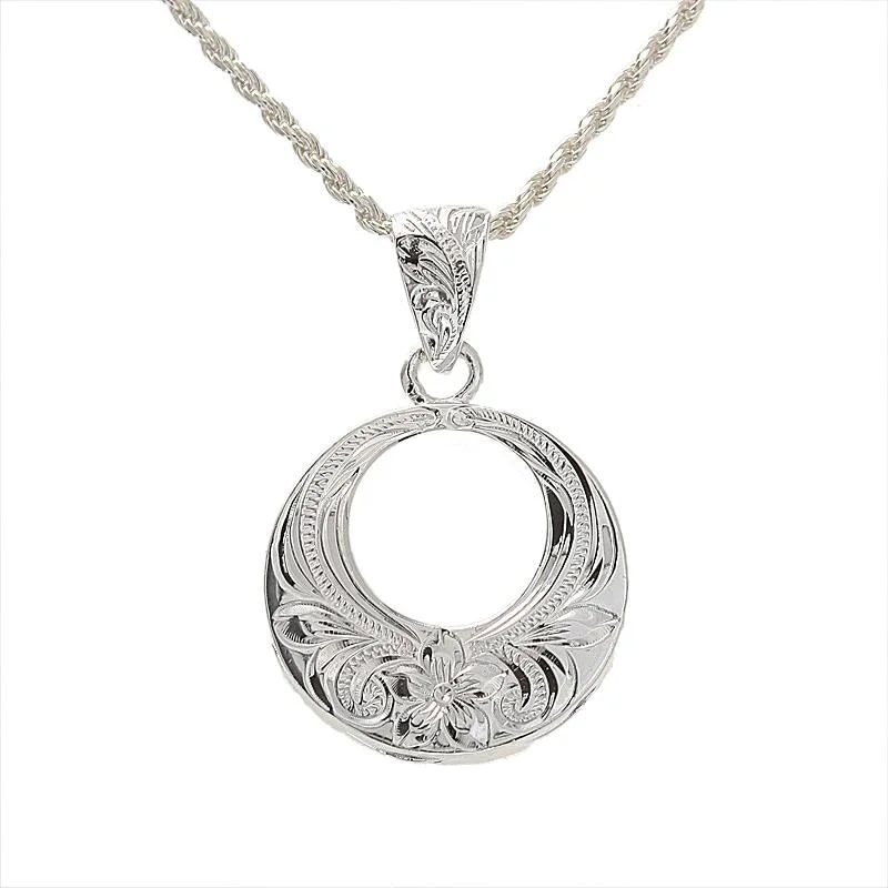 Birthstone necklaces for momsSterling Silver Hawaiian Scroll Circle Pendant (Chain Sold Separately) Birthstone necklaces for momsSterling Silver Hawaiian Scroll Circle Pendant (Chain Sold Separately)