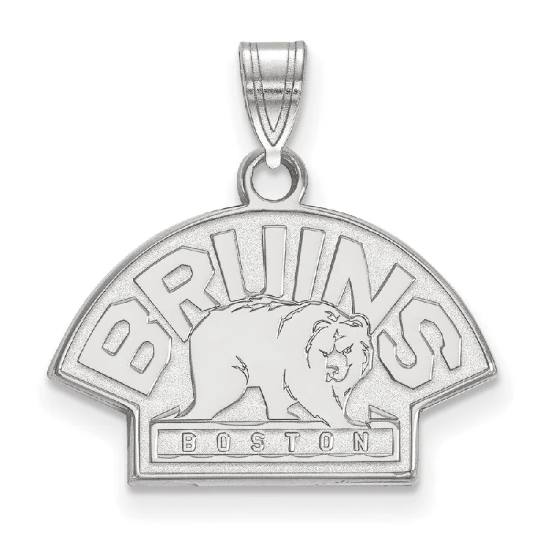Gothic - Style Skull Pendant with Red Enamel Accents for Alternative FashionSterling Silver NHL Boston Bruins Small Pendant
