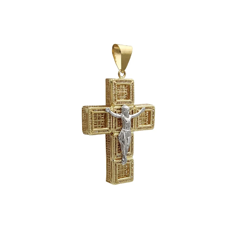 Laser - Cut Woodland Scene Pendant for Nature EnthusiastsStone-Set Pattern Crucifix Pendant (14K) Laser - Cut Woodland Scene Pendant for Nature EnthusiastsStone-Set Pattern Crucifix Pendant (14K)