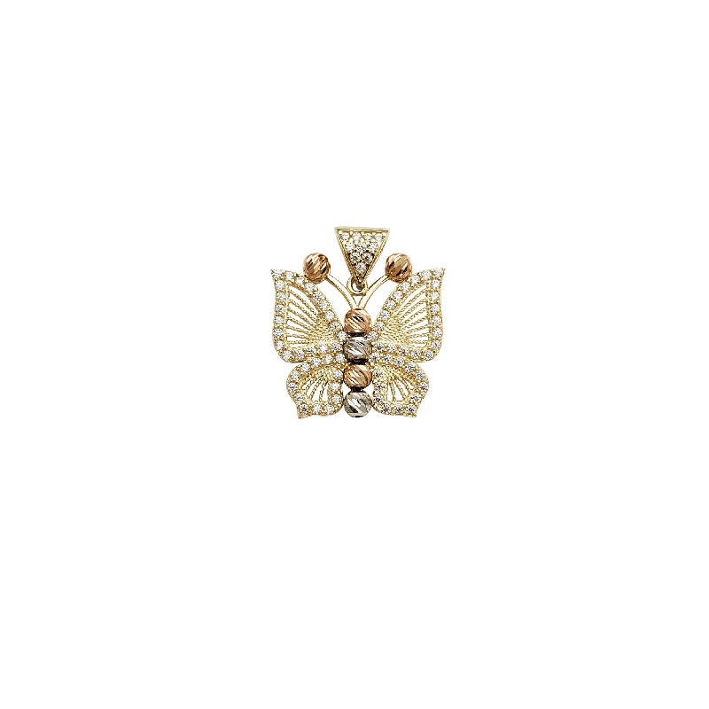 Glow - in - the - Dark Starry Sky Pendant for Nighttime AdventuresTri-Color Butterfly Pendant (14K) Glow - in - the - Dark Starry Sky Pendant for Nighttime AdventuresTri-Color Butterfly Pendant (14K)