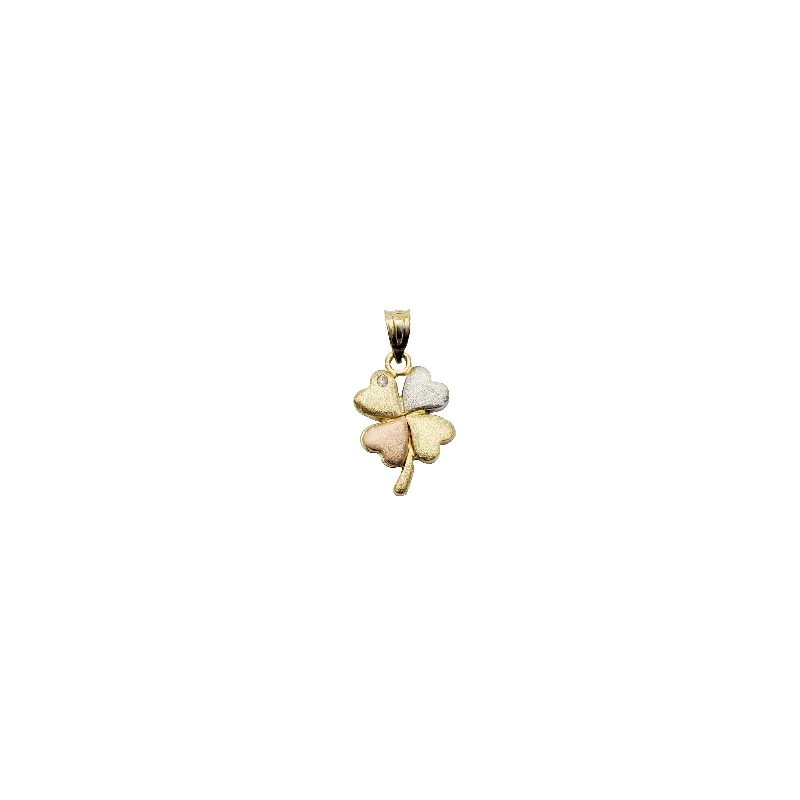 Hand - Carved Jade Buddha Pendant for Spiritual and Cultural SignificanceTricolor Clover Pendant (14K) Hand - Carved Jade Buddha Pendant for Spiritual and Cultural SignificanceTricolor Clover Pendant (14K)