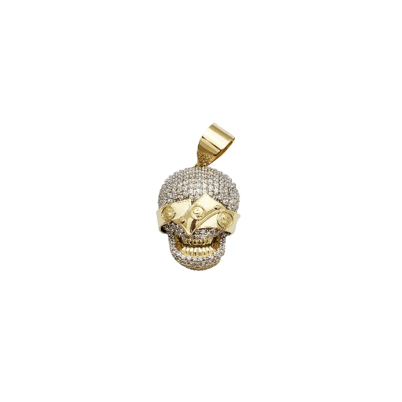 Double - Heart Pendant with Interlocking Design for CouplesYellow Gold 3D Rich Skull CZ Pendant (14K) Double - Heart Pendant with Interlocking Design for CouplesYellow Gold 3D Rich Skull CZ Pendant (14K)