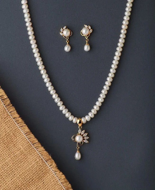 Adjustable - Gauge Chain Rings to Customize the ThicknessPretty Real Pearl Necklace Set