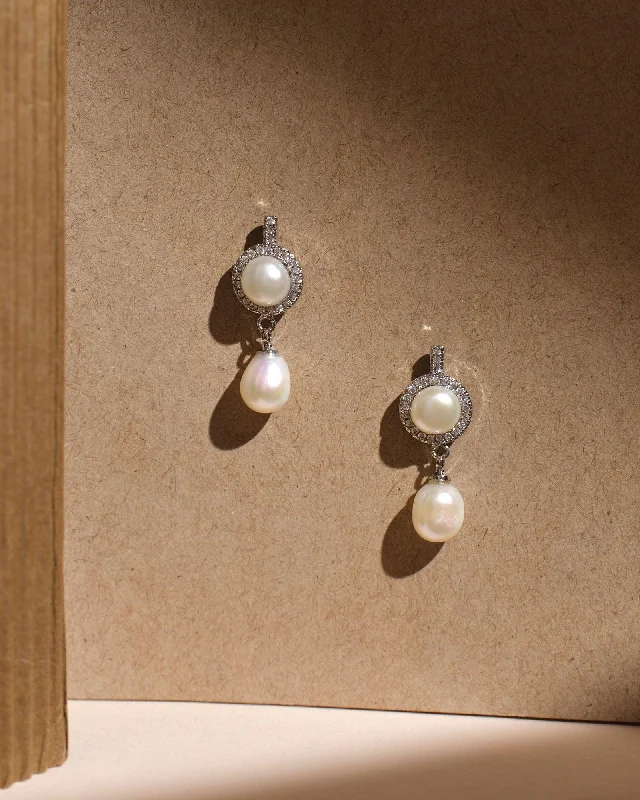 Beaded drop earrings with a bohemian vibeThe Saysha Pearl Drop Earrings